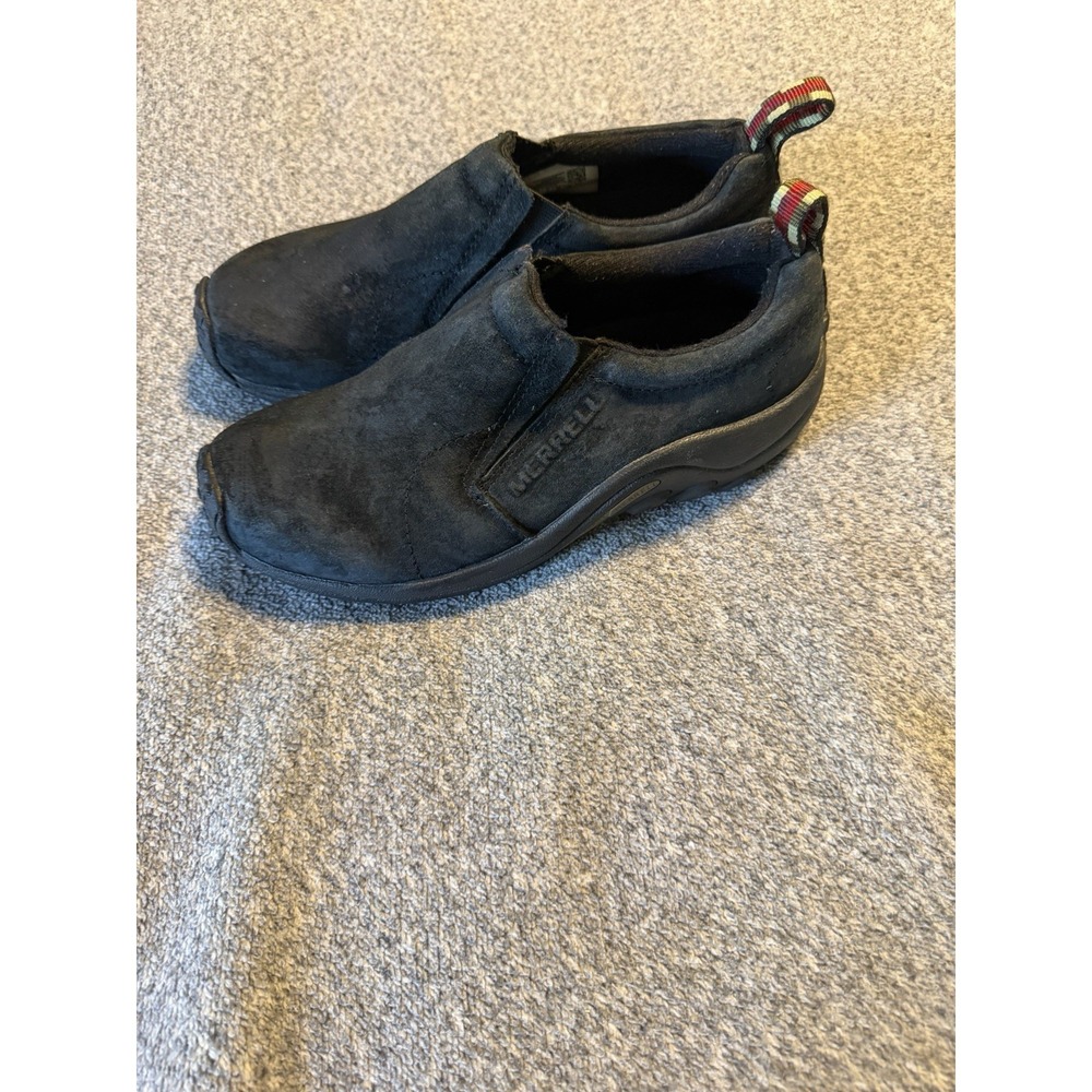 Merrell Jungle Moc Black Suede Slip On Loafer Boot Leather Women's Siz 7.5